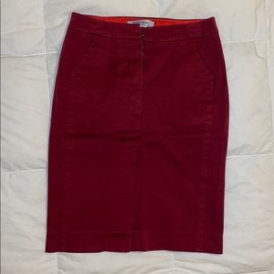 Yves Saint Laurent rive gauche wine/burgundy skirt